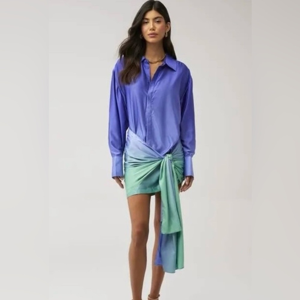 Bardot Elegant Blue and Green Women's Dress